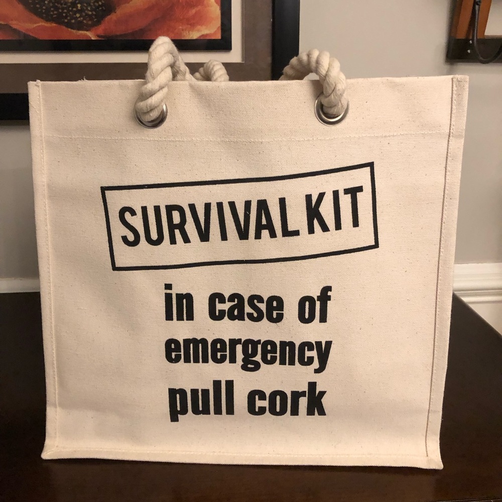 Canvas wine bag